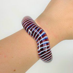 Lamp Worked Borosilicate pyrex glass Cuff Bracelet